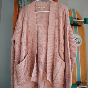 American Eagle Pink Cardigan Sweater